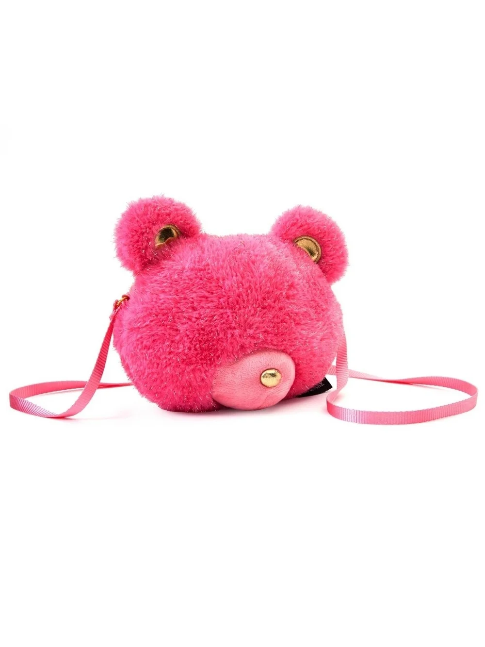 FAO Schwarz Sparkle Pink Bear Plush Pillow
